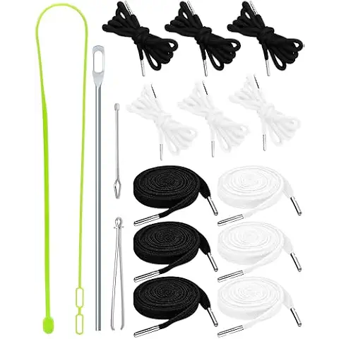 FIVEIZERO 16pcs Drawstring Cord Kit with Threader Tools Cover