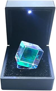 Optical Prism Cube: RGB Dispersion Cube Educational Glass Refraction Prisms Light Refraction Cube Mixing Color Cube