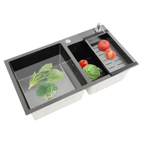 Wiyuer YUC2025 Doppelspülbecken Edelstahlset 2 Becken