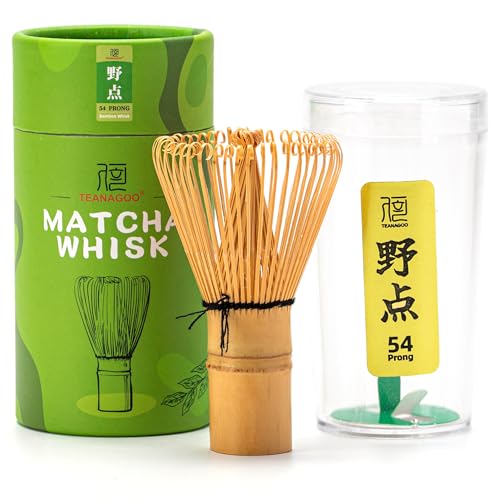 TEANAGOO 54-Zinken-Matcha-Besen, Bambusbesen für Matcha-Teepulver, handgefertigter biologischer traditioneller japanisch...