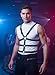 Maeaccx Black Leather Harness for Men, Fashion Chest Belt, Punk Nightclub Accessories