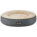 FEANDREA Dog Bed, Doughnut Cat Bed, Round, 60 cm Dia., Dark Grey PGW060G02