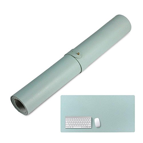 Zoohoo Oversized 31.5"X15.7" Artificial Leather Desk Pad - Non-Slip Smooth Mouse Pad Writing Desk Mate Protective Mat For Office, Home, School,Gaming, Working (Mint Green) #TOP3
