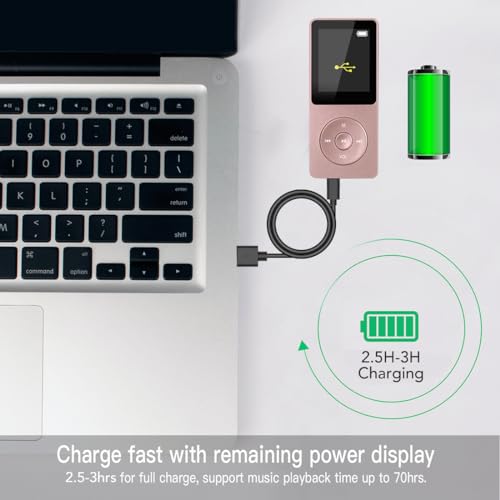 image for AGPTEK A02S 16GB MP3 Player, 70 Hours Playback Lossless Sound Music Pl