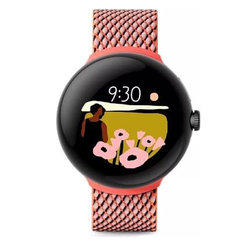 Google Pixel Watch LTE Smartwatch Compatible with Cellular or WiFi Data, GPS, BT and Heart Rate Monitor 41mm, Bulk Packaging (Coral)