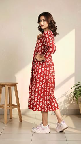Image of Women's Casual Rayon Anarkali Kurta for Women & Girls| Women's Kurtas & Kurtis