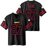 Travis Kelce Kansas City Chiefs Black #87 NFL Kids Youth 4-20 Name and Number Alternate Fashion Player Jersey (14-16)