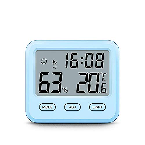 KZEN Mini Digital Thermometer, Indoor Temperature & Humidity Monitor LCD Screen Display with High Precision Reading Monitoring,Blue