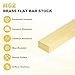 uxcell H62 Brass Flat Bar Stock, 2 Pcs 0.12