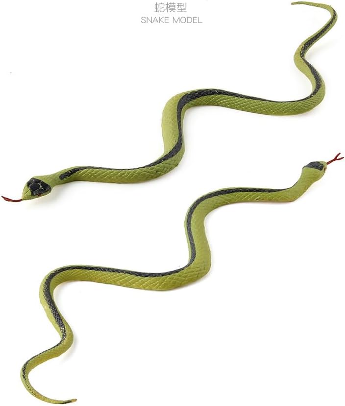 Cooplay 6PCS Fake Snakes Plastic Toy Figures Animals April Fools Christmas Halloween Party Gags Gifts Prank Joke Funny Kit for Adults