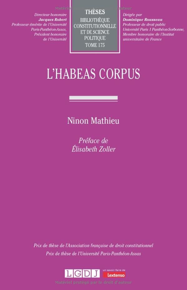 L'habeas corpus (175)