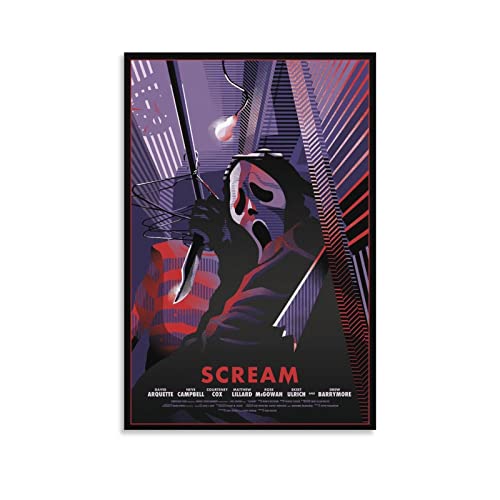 Filmposter Horror Scream Leinwandbild Kunstdruck Moderne Familie Schlafzimmer Dekor Poster 60 x 90 cm Cover