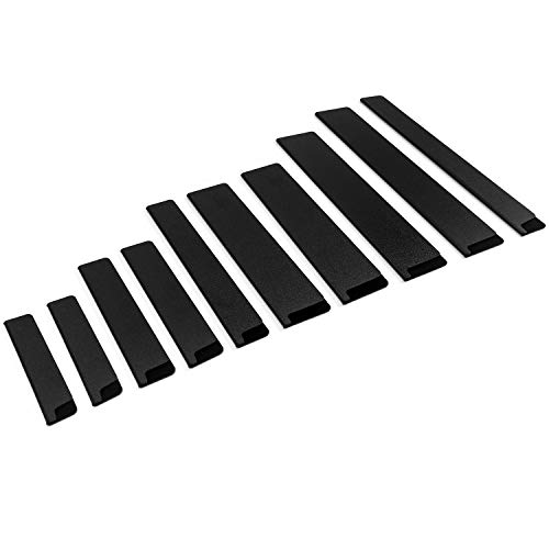 QWORK® Set of 10 Knife Edge Guards, Knife Sheath Sleeves, Universal Blade Cover Protector Made of ABS Plastic