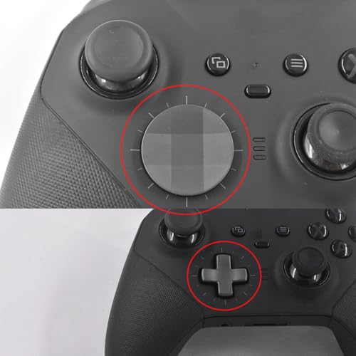 Image of Dakexiong 2 in 1 D-Pads for Xbox One Elite Series 1 Controller D-Pads for Xbox One Elite Series 2 Controller Stainless Steel D-Pads Replacement for Xbox Elite 2 Core Controller (Black)