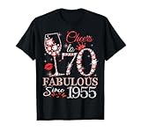 Photo Gallery womens cheers to 70 years old est 1955 70th birthday queen maglietta Photo Gallery womens cheers to 70 years old est 1955 70th birthday queen maglietta
