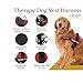 Albcorp Reflective Therapy Dog Vest Harness, Woven Nylon, Adjustable Service Animal Jacket, with 2 Hook and Loop Therapy Dog Removable Patches. Red, Large