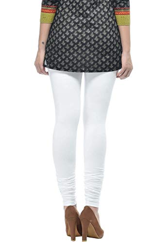 Image of Frenchtrendz Women's Cotton Spandex Stretchable Mid Rise Slim Fit Churidar Leggings Pull On