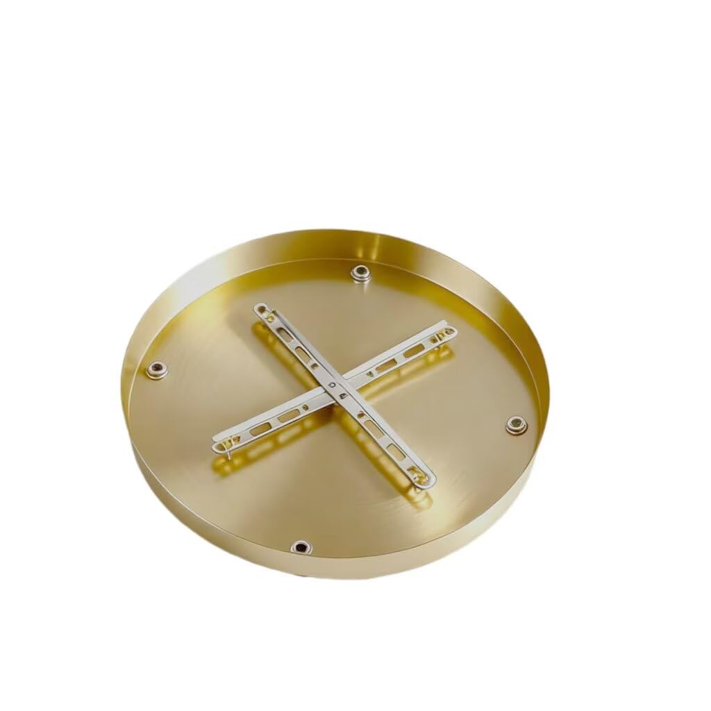 Złota 25 cm okrągła róża sufitowa - 3-drożna wisząca oprawa oświetleniowa baldachim metalowy żyrandol akcesoria do lamp wiszących stylowa osłona z drutu do opraw sufitowych