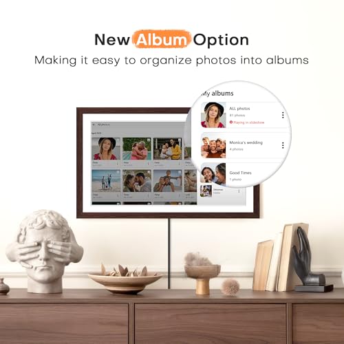 Image of Frameo Digital Picture Frame, 15.6 Inch WiFi Large Electronic Photo Frame