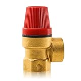 1/2" Sicherheitsventil Entlastungsventile, G1/2 Zoll Innengewinde Messing Druckminderventil 5 Bar, DN15 Membran-Sicherheitsventil, 1/2" IG Entlüftungsventil für Wasser Öl, Gas, Warmwasserbereiter
