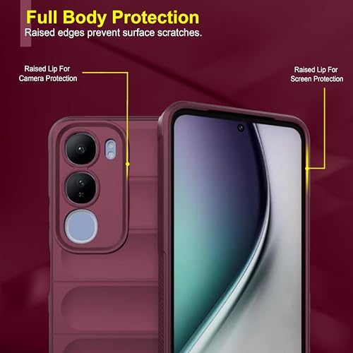 Image of amazon basics Back Case Cover for Vivo Y29 5G | Compatible for Vivo Y29 5G Back Case Cover | Liquid Silicon Magic Case with Camera Protection | Plum