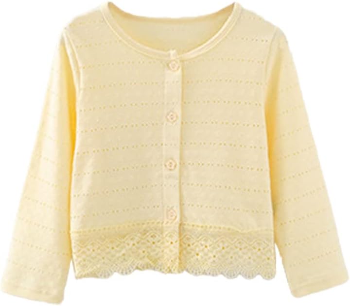 Mud KingdomBaby Girls Button Down Bolero Shrug Lace Eyelet Short Cardigan 12M-8Y