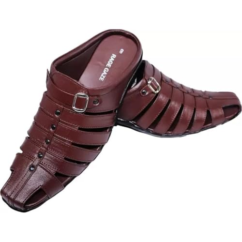 Image of Men's Fashion Sandals - Comfortable Fisherman, Premium PU Padding, Synthetic Leather, Closed-Toe Summer Outdoor Sandals, Stylish and Durable Footwear