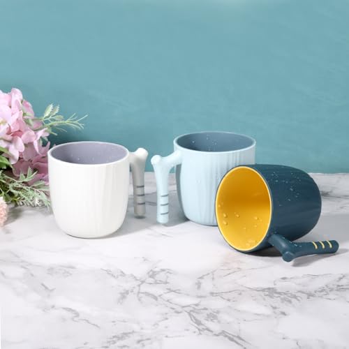 Gobelet de bain de bouche réutilisable 400 ml avec anse ergonomique stable