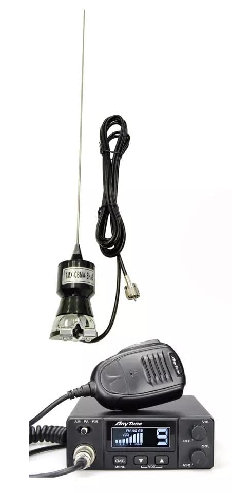 CB Starter Kit: at 505PRO Compact CB Radio and CB40 Trunk Lip Mount Antenna