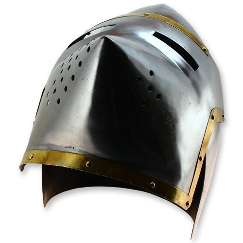 Late Middle Ages Pigface Bascinet Helmet Armor - Historical Functional Replica Rustic Vintage Home Decor Gifts #TOP2