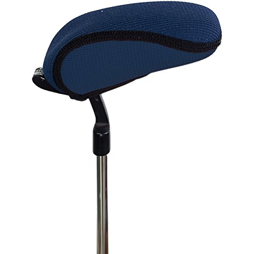 Stealth Club Covers 14060 Putter Blade Boot'E Golf Club Head Cover, Navy Blue Solid/Black Trim