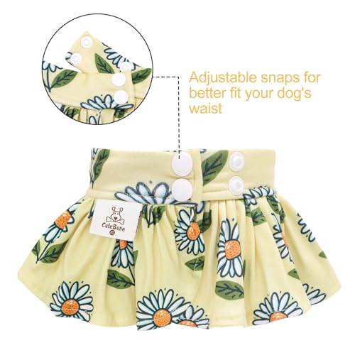 Image of CuteBone Dog Bikini Dress, Stylish Swimsuit Costume for Small Dogs, Comfortable & Adjustable Puppy Bathing Suit, Soft Outfit Pet Apparel for Beach, Pool and Summer Fun DB48M
