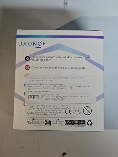 UAONO Caixa de baralho com visor MTG Commander, estojo de cartão de design patenteado comporta mais