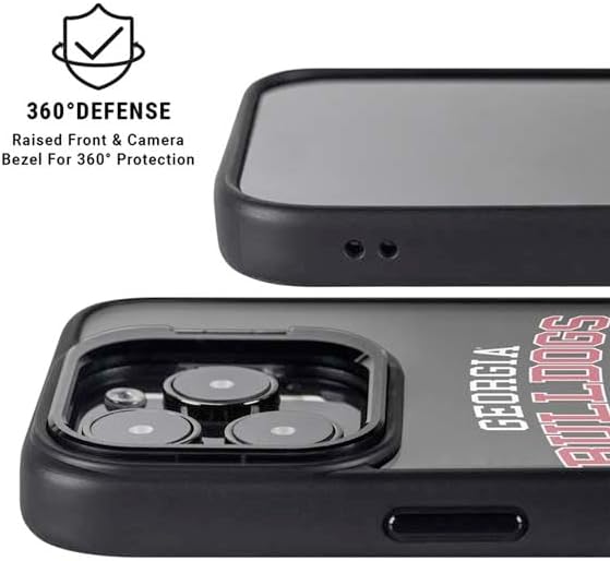 Skinit Kickstand Phone Case Compatible with iPhone 15 Pro - Officially Licensed University of Georgia Bulldogs Design