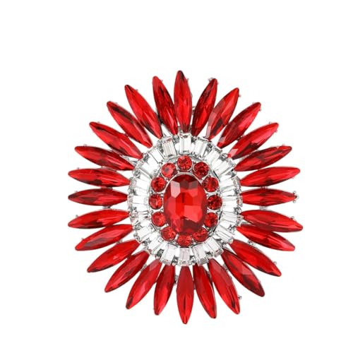 Broche en verre unisexe idéale comme décoration de fête sur un collier ou une veste