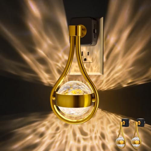 Image of Briignite LED Night Lights Plug into Wall, 330 Rotating Night Light with Dusk to Dawn Sensor, 0-100LM Dimmable Nightlight Adjustable Brightness, 3000K Warm White for Hallway, Bedroom, Stairway, 2pack