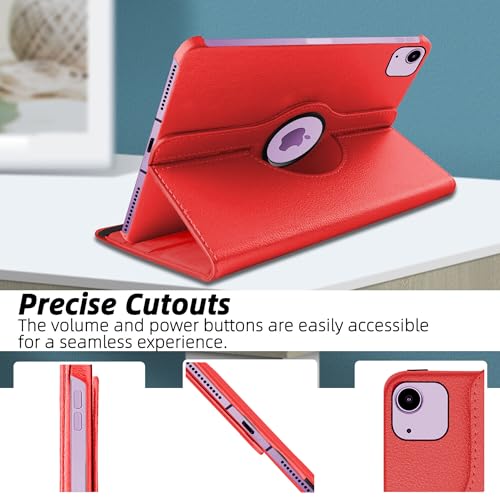 Image of TGK 360 Degree Rotating Flip Cover Case for iPad Air 11 Inch M4 /M3 /M2 2026 /2025 /2024 & Air 5th Gen 2022 /iPad Air 4th Gen 2020 10.9 Inch (Red)