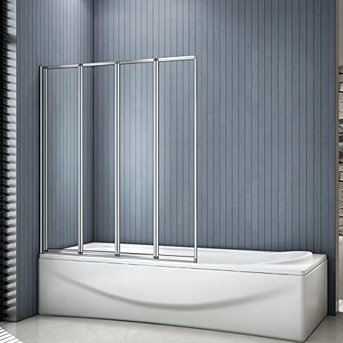 800x1400mm Height 4 Folding Pivot Shower Bath Screen Panel
