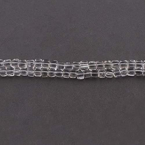 Briolette cristal cube lisse 6mm fil 8" LKBEADS pour collier fait main
