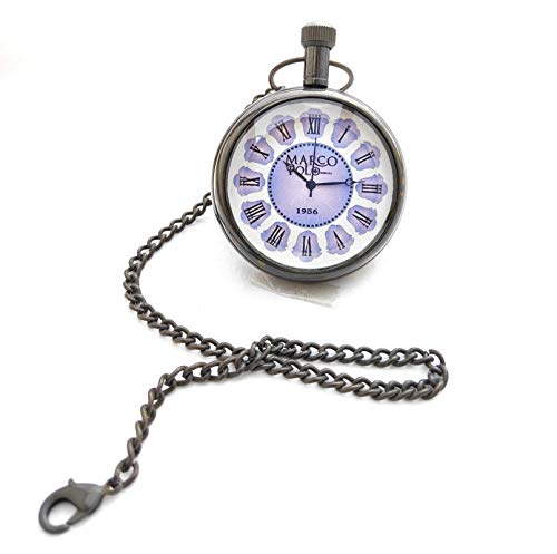 Antique Pocket Watch Indian Handicraft Premium Gift Item (Marco Polo-1956 Blue Color Dial)-image-39