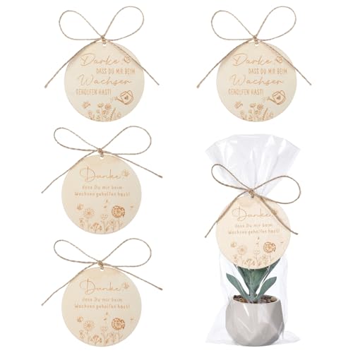 Tyqour 4 St&uuml;ck Geschenkanh&auml;nger Abschiedsgeschenk Erzieherin Holz Abschiedsgeschenk Kindergarten Dank f&uuml;r die wundersch&ouml;n farbenfrohe Zeit Geschenkverpackungen f&uuml;r erzieherin abschied Lehrer