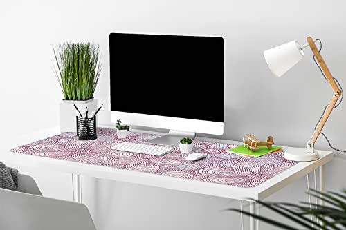 Sous-main de bureau gaming 90x45cm fleurs doodle tapis vinyle decormat