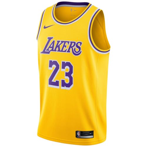 Image of Lebron James Los Angeles Lakers NBA Kids Youth 8-20 Yellow Gold Icon Edition Swingman Jersey