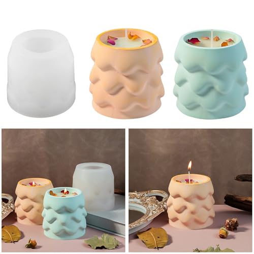Moule silicone sapin de Noël pour pot résine époxy et bougie 3D multifonction - 3