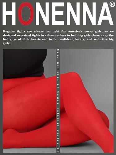 Image of HONENNA Queen Plus Size Tights Semi Opaque Control Top High Waist Stockings Nylons Pantyhose for Women 1X 2X 3X 4X 5X 6X