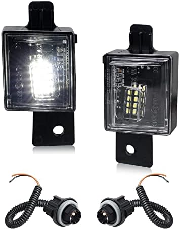 GMC C/K Series License Plate Lights - Chrome Housing, LED, DOT-Certified - Fits 1988-2000 Trucks