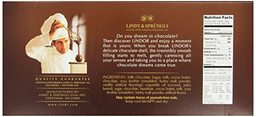Lindt LINDOR Hazelnut Milk Chocolate Truffles, Kosher, 120 Count (Pack of 1) - Thumbnail 6