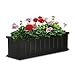 Mayne Cape Cod 3ft Window Box - Black - 36in L x 11in W x 10.8in H - with 6.5 Gallon Built-in Water Reservoir (4840-B)