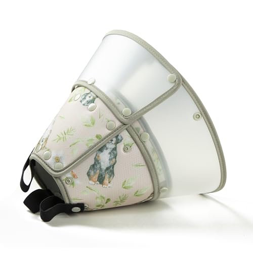 Image of Soft Dog Cone Collar for Large Medium Small Dogs After Surgery, Adjustable Pet Recovery E-Collar, Brown XLarge