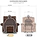 HOMYEDAMIC Oversized Recliner Chair Extra Wide Large Recliner for Adults 350lbs with Lumbar Support Pillow Nursery Chair Living Room (Manual, Brown-6002)